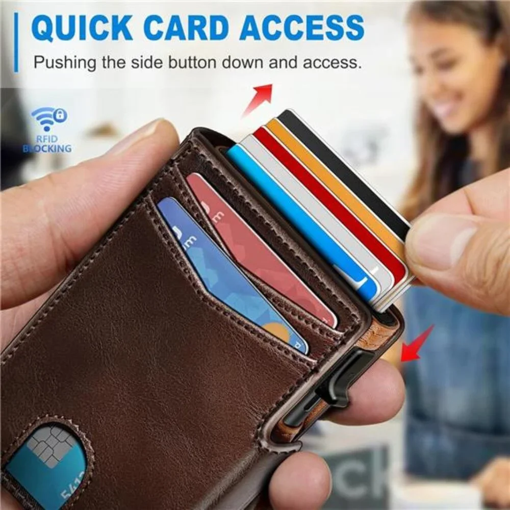 Men Wallet,with Money Clip Coins Pocket ID Window,Slim Front Pocket RFID